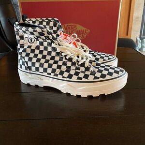 Vans Checkerboard Sentry Hi-tops